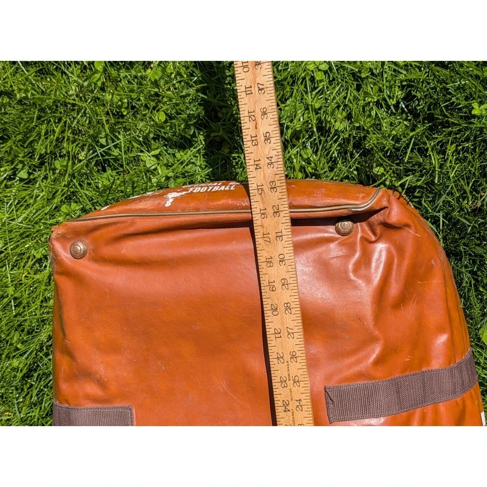 Vintage Wilson NFL Duffle Bag Brown Vinyl Gym Travel Football Equipment Bag USA